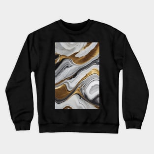 White golden marble design Crewneck Sweatshirt